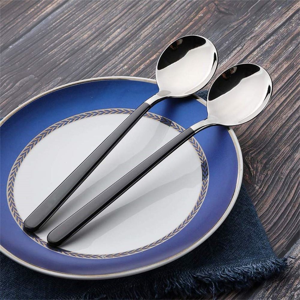 4-Piece Stainless Steel Dinner Spoons with Round Edge view 4