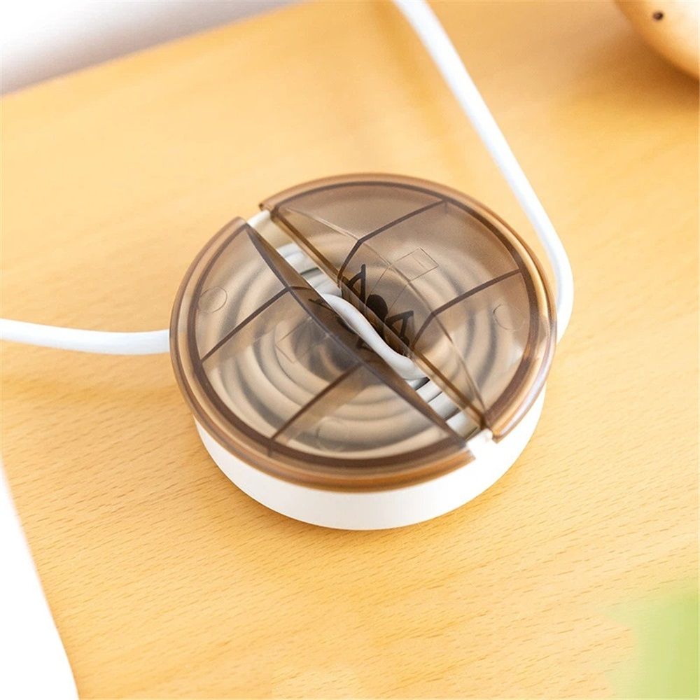 2 pack Retractable Cable Organizer - Cord Retractor & Travel Cable Management Box view 2
