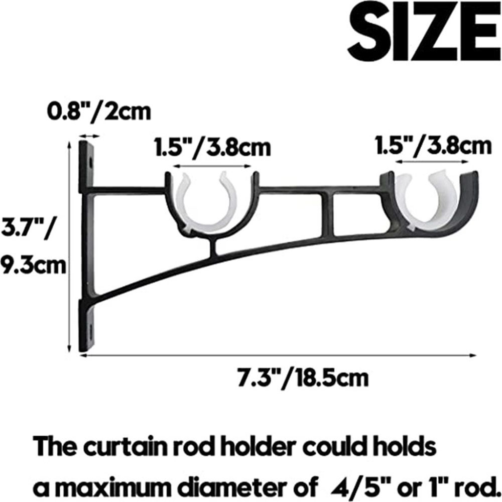 Set of 4 Curtain Rod Bracket view 4