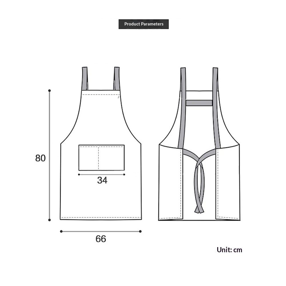 Cooking Apron with 2 Pockets Kitchen Chef BBQ Adjustable Bib Aprons for Women view 5