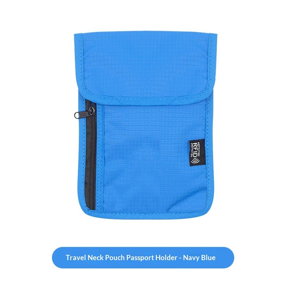 Neck Wallet & RFID Blocking Passport Holder for Travel – Waterproof Hidden view 2