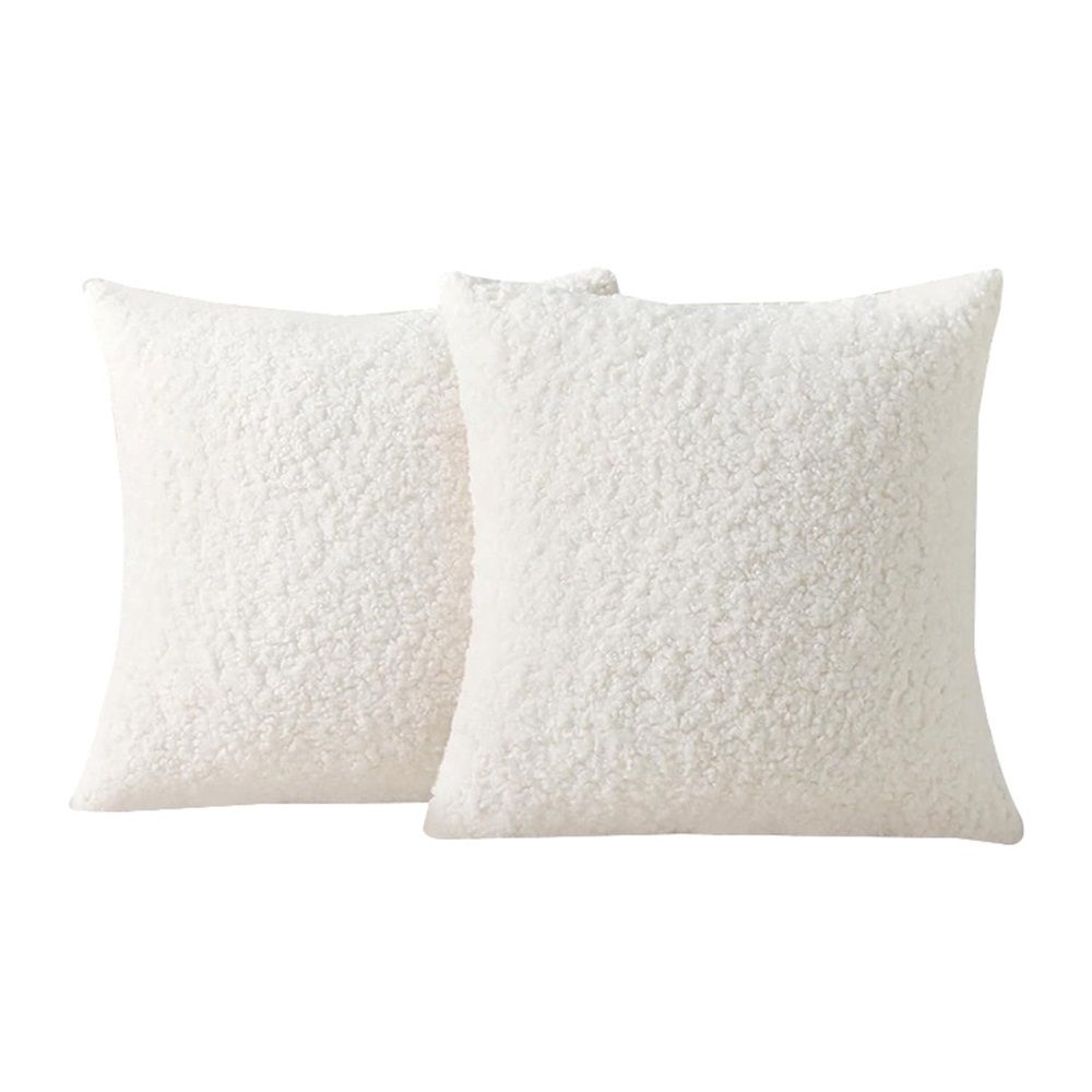 2 artificial fur pillowcases — image 1