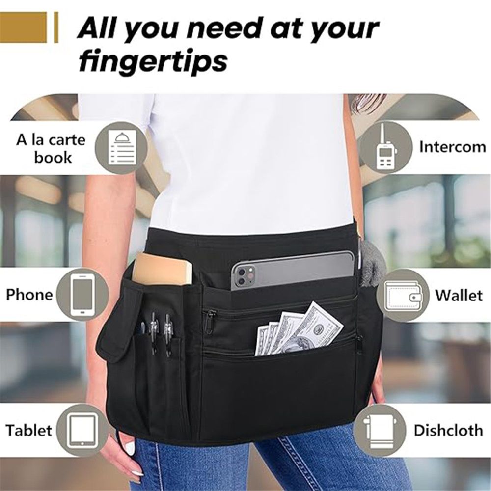 Professional Cleaning Apron with Adjustable Waist Belt view 3