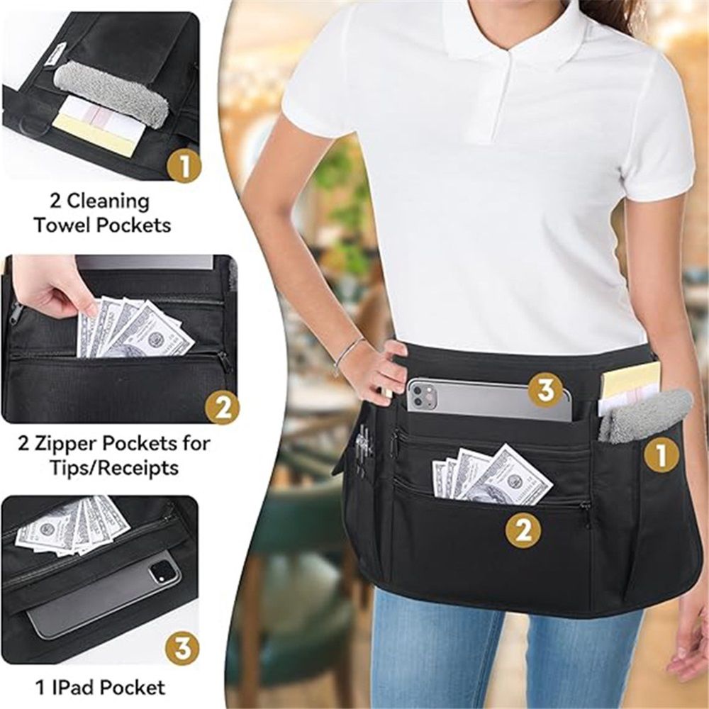 Professional Cleaning Apron with Adjustable Waist Belt view 4
