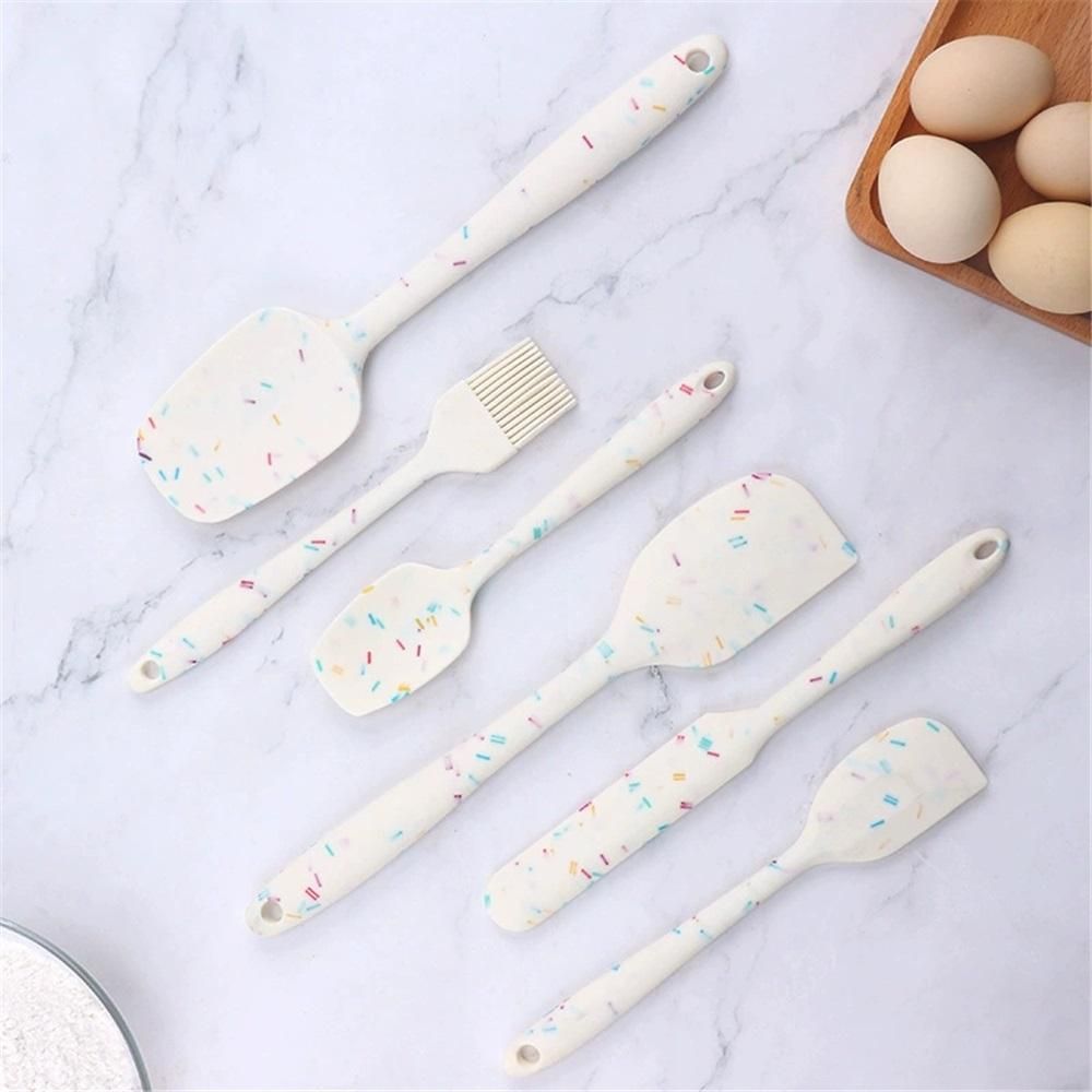 Silicone Spatula Set 6 Piece Heat Resistant Rubber Spatulas Set for Baking view 2