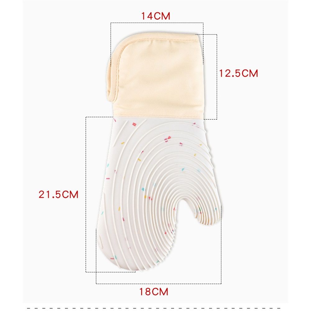 Set of 2 Silicone Oven Mitts Waterproof Shell Oven Mitts for Kitchen for Heat view 5