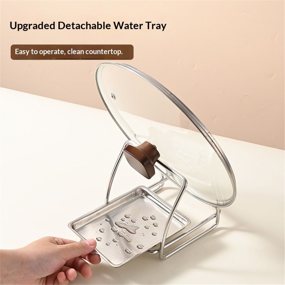 Pot Lid Organizer, Pot Lid Holder 304 Stainless Steel Pot Lid Stand,Lid and view 4