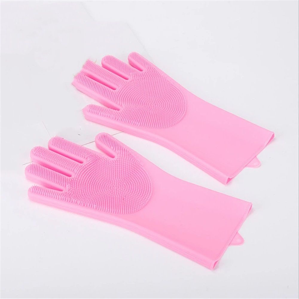 2 pairs Silicone Dishwashing Gloves — image 1