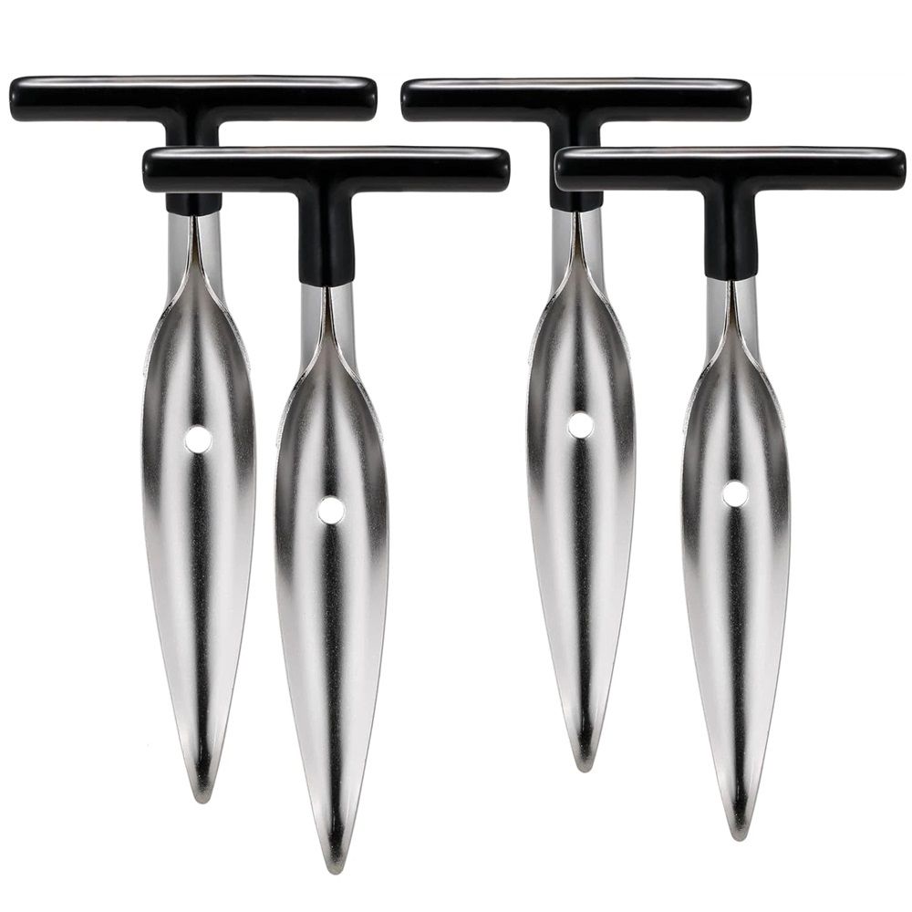4 qty - Coconut Opener Tool for Fresh GREEN Young Fruit Black Handle Easy Grip — image 1