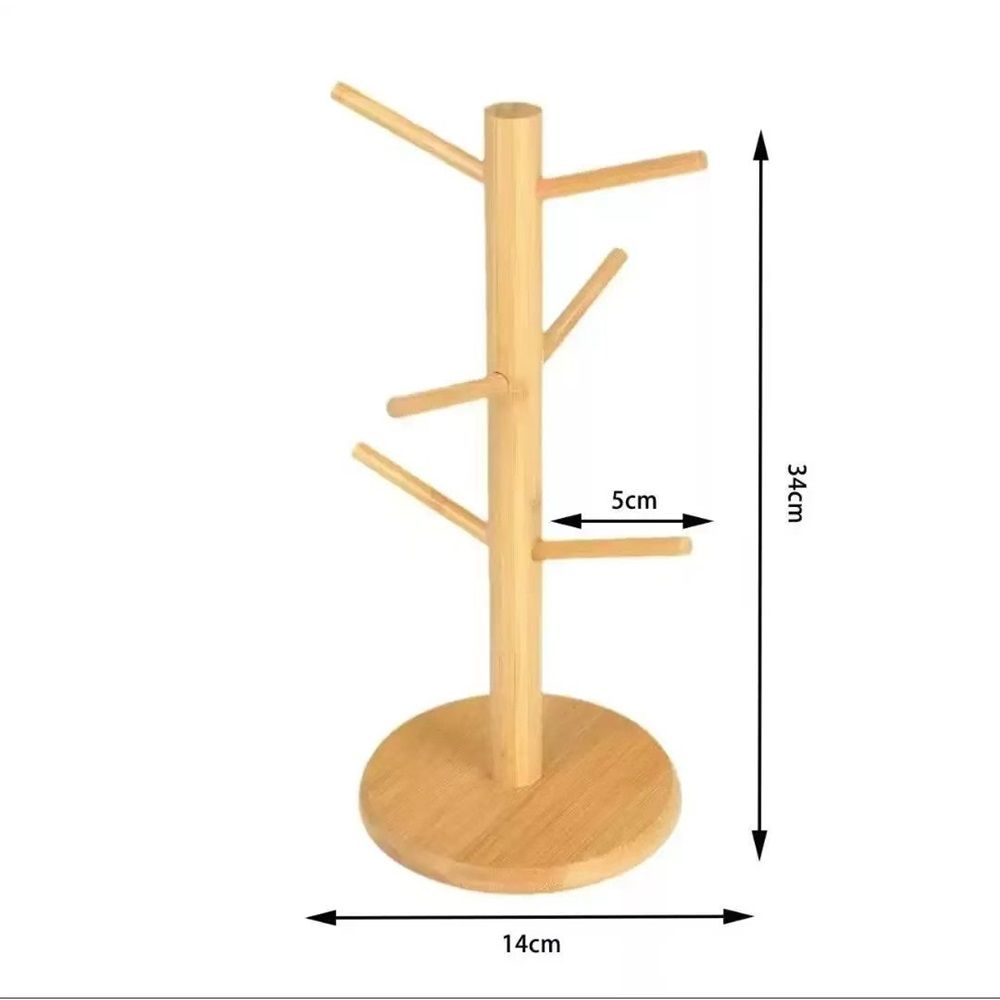 Mug Holder Tree, Coffee Cup Holder with 6 Hooks, Hanger Coffee Bar Organizer view 4