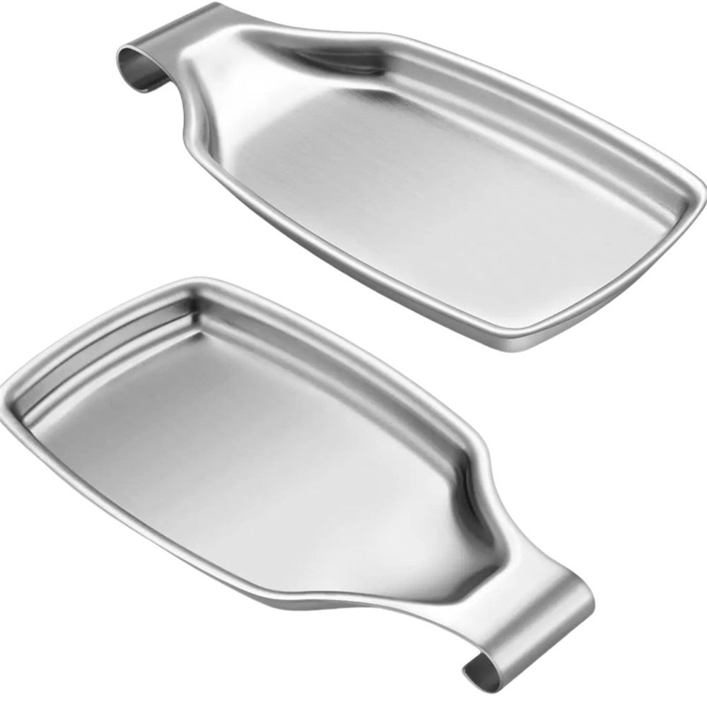Stainless Steel Spoon Rest Set of 2 for Kitchen Stove Top — image 1
