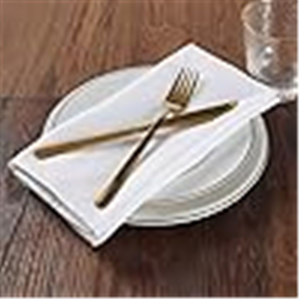 24 Pack, White Cloth Napkins 17x17 Inches, Polyester Hemmed Edges, Washable view 4