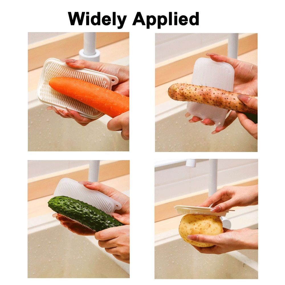 Vegetable Brush, 4 PCS Vegetable Brush Scrubber for Fruits, Potato Scrubber view 3