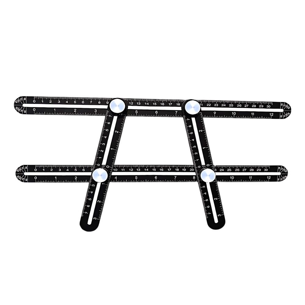 4-Piece Multi-Angle Measuring Ruler – Adjustable Template Tool with — image 1