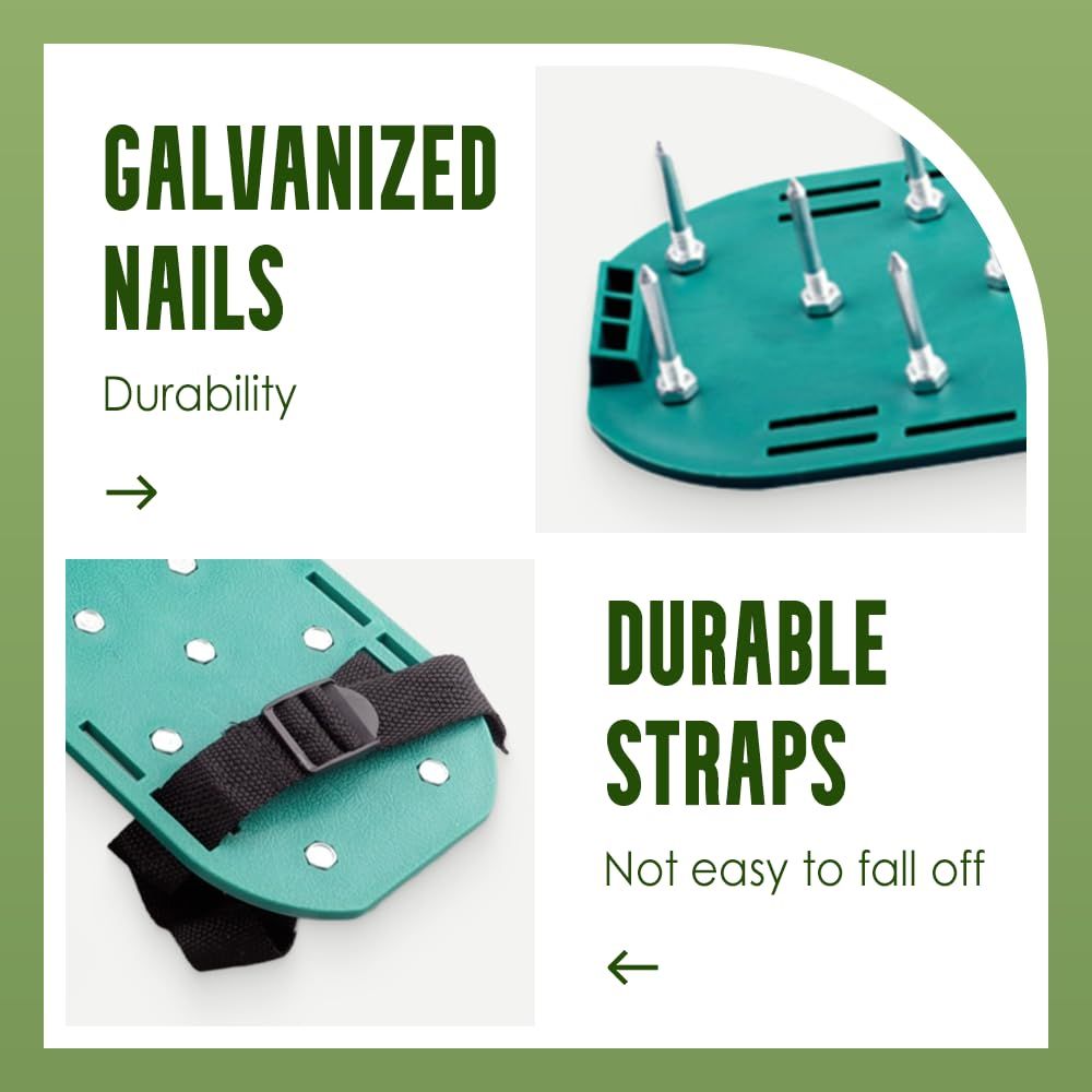 Lawn Aerator Shoes, Anti Slip Adjustable Straps Effortless Aerator Shoes view 5