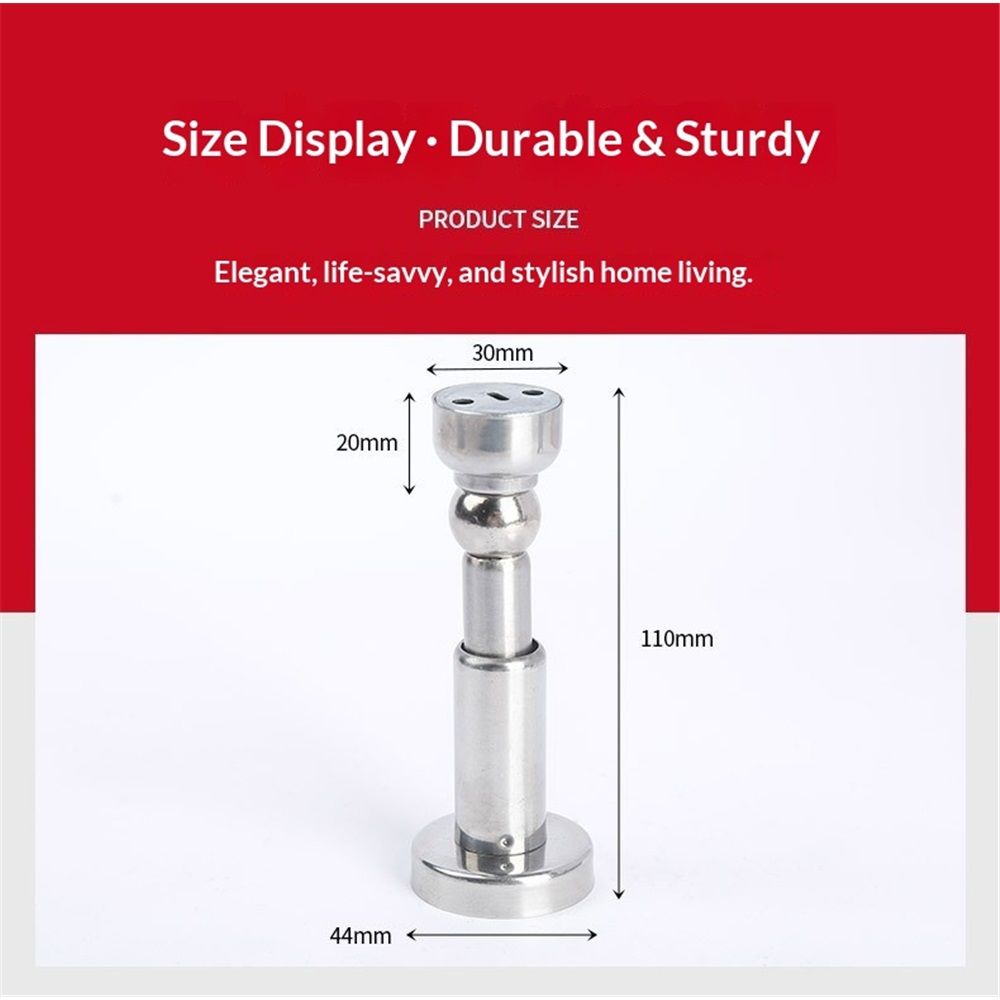 Deluxe Solid Stainless Steel Heavy Duty Adjustable Powerful Floor or Wall view 4