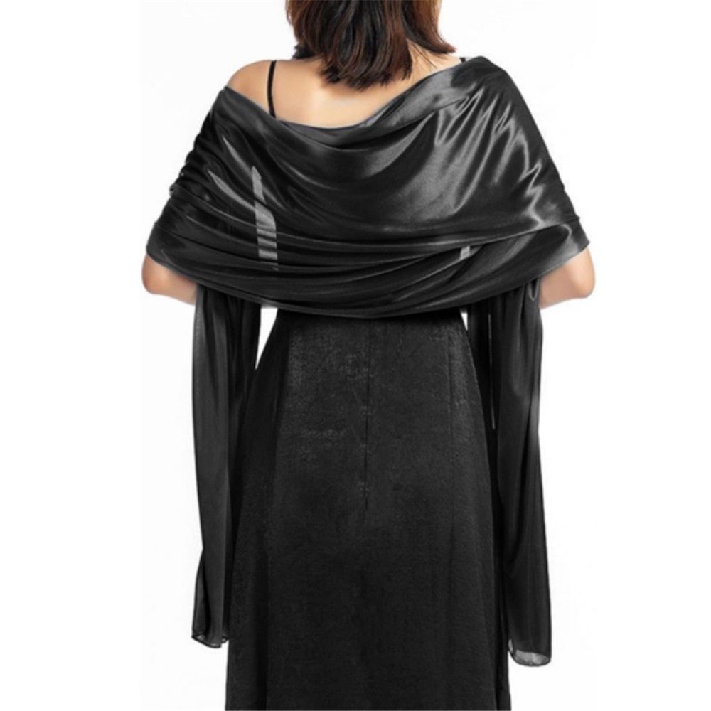Shawls and Wraps for Evening Dresses Satin Women Long Scarf Wedding Guest Shawl