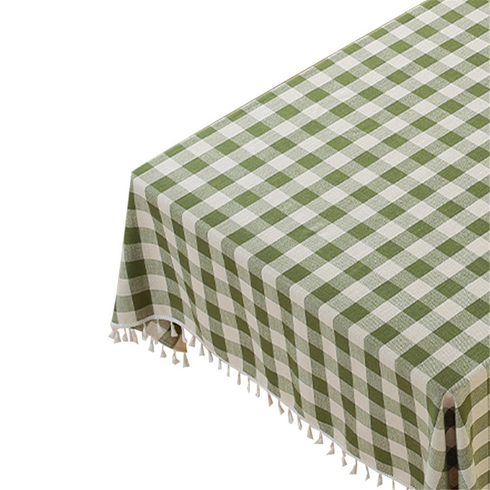 Spring checkered rectangular tablecloth view 2