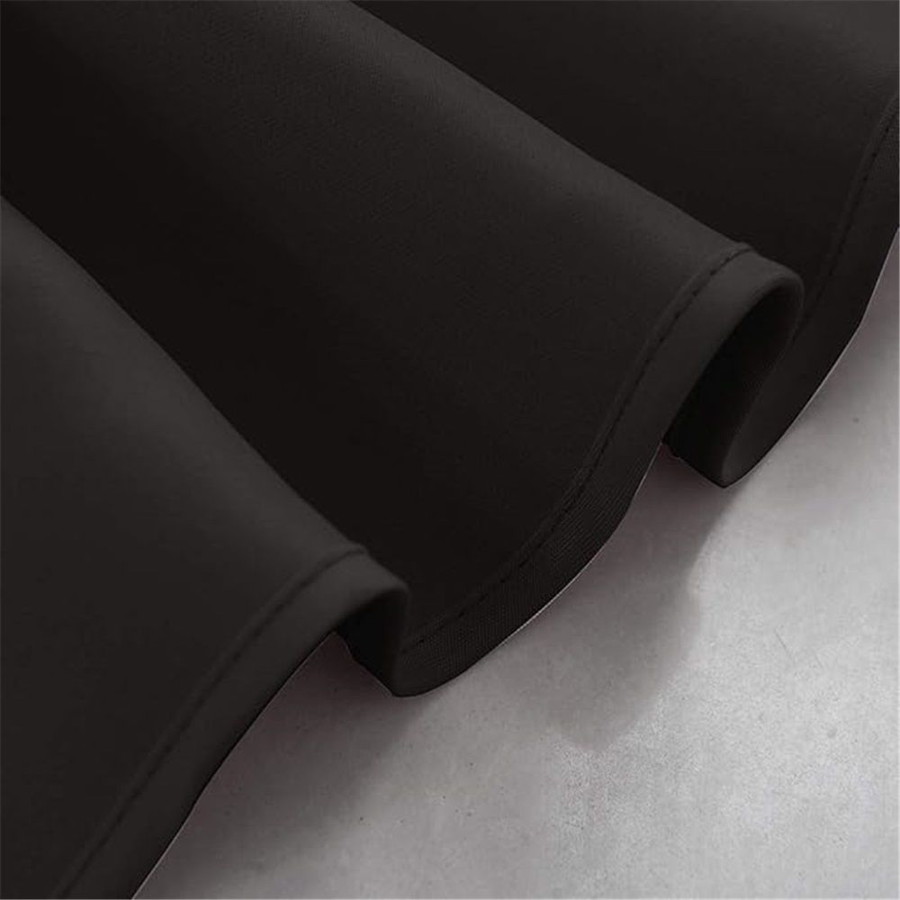 vctops Solid Blackout Curtain for Kitchen/Bedroom Rod Pocket Scalloped Valance view 5