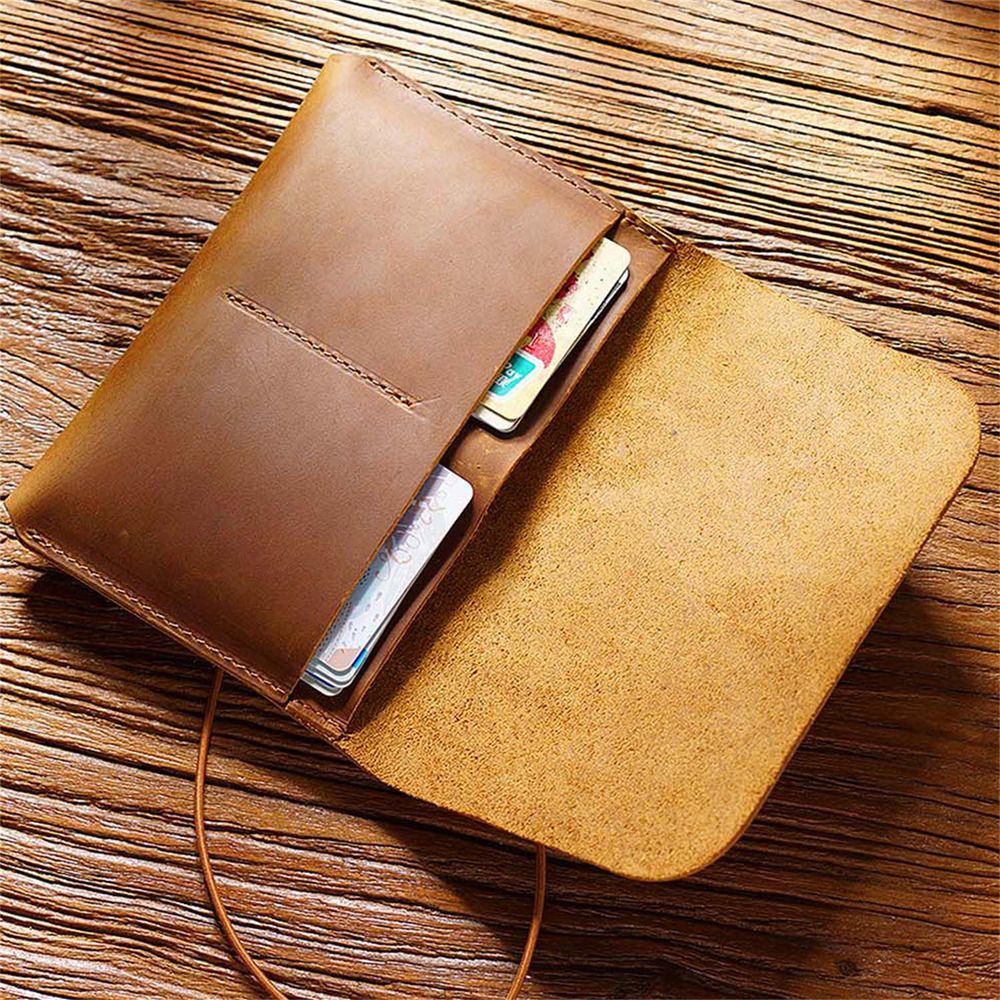 Leather Passport Holder with Travel Wallet view 2
