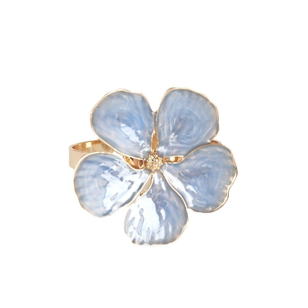 Napkin Rings Set of 6 Flowers Napkin Ring Holders Dinner Tables Rings Elegant view 4