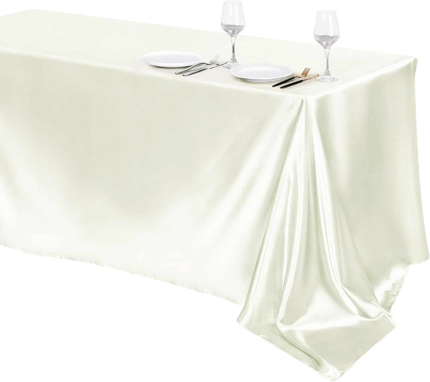 Rectangular Satin Tablecloth -beige — image 1
