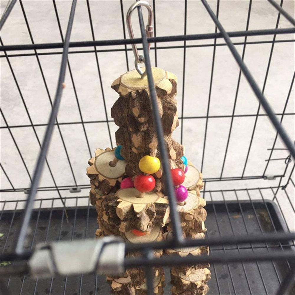 Macaw Toys, Extra Large Parrot Toys, Natural Wood Bird Chewing Toys for Large view 4