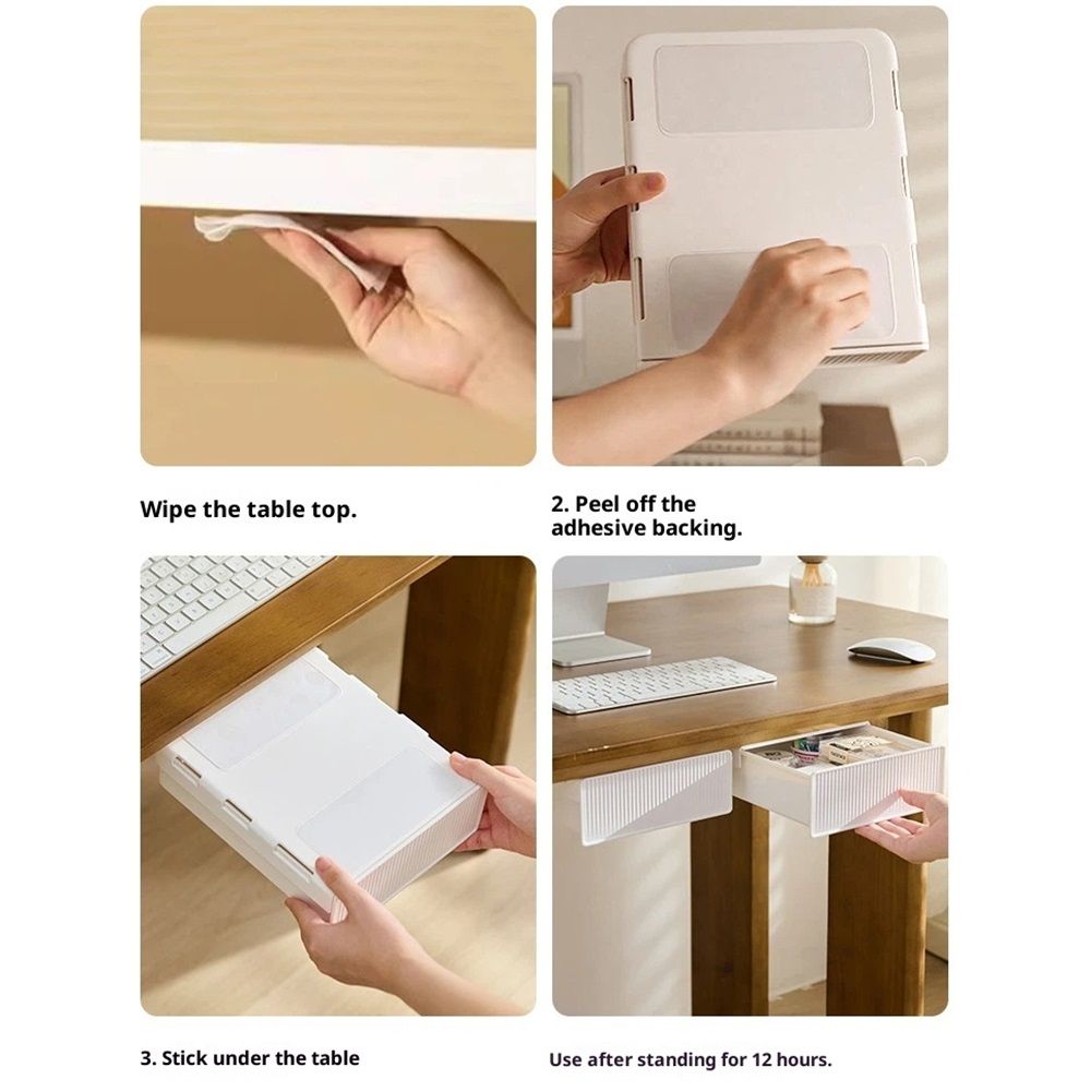 Under Desk Drawer - Large Under Table Hidden Drawer Desk Accessories & view 5