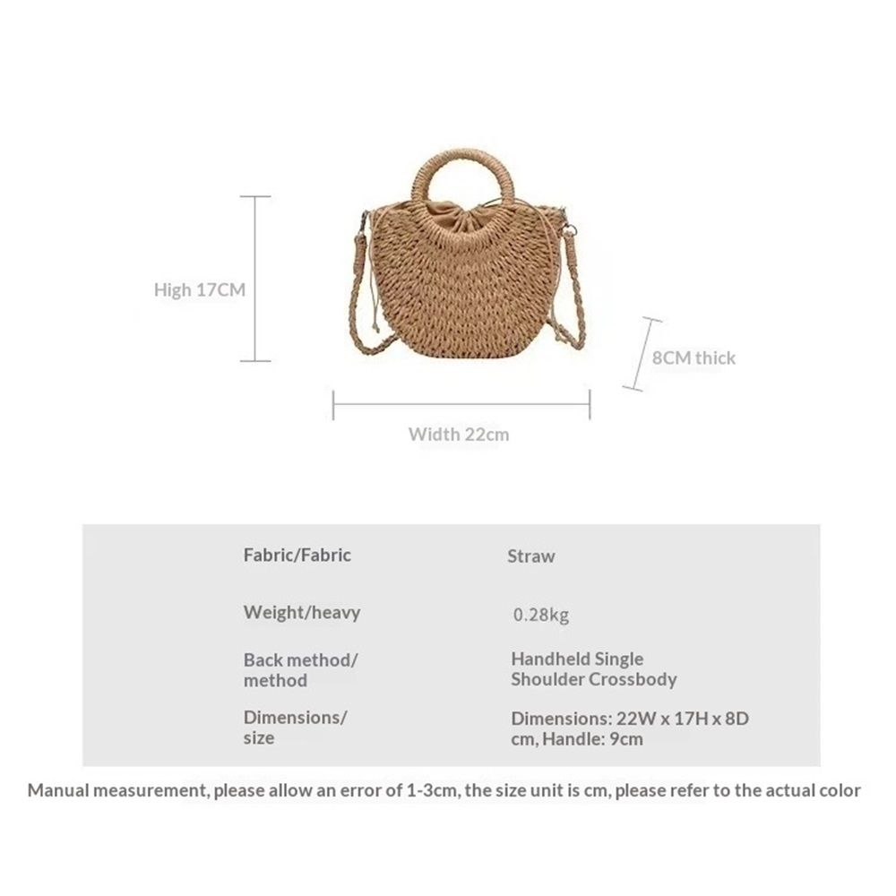Beach Purse Straw Crossbody Bags for Women Straw Purse Beach Bag Woven Summer view 4