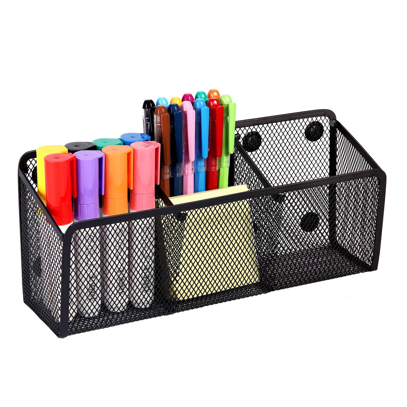 Magnetic Pencil Holder - Extra Strong Magnets Mesh Marker Holder Perfect for view 2