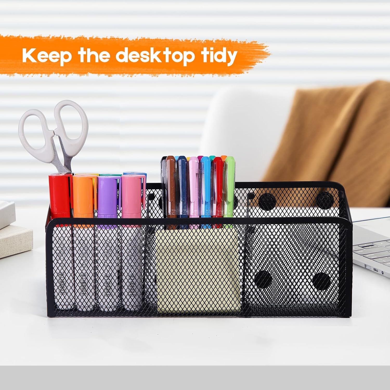 Magnetic Pencil Holder - Extra Strong Magnets Mesh Marker Holder Perfect for view 5