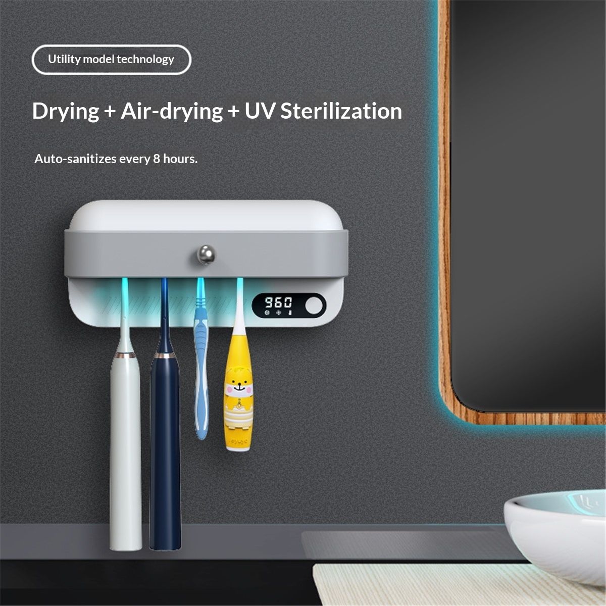 UV Toothbrush Dryer Holder view 5