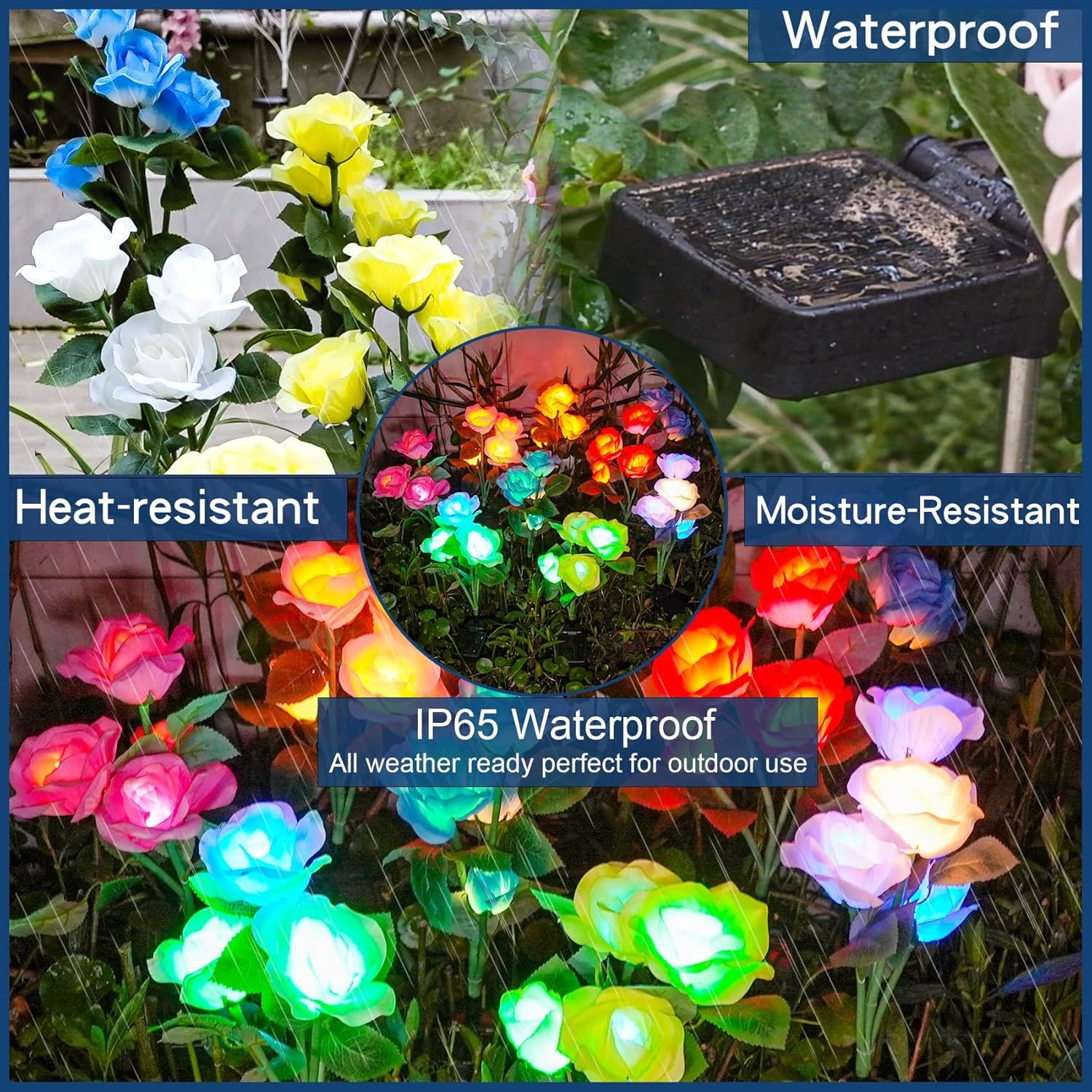 Solar Garden Lights - Upgraded Outdoor Light view 2