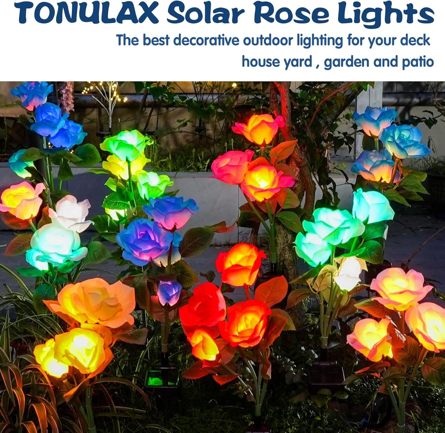 Solar Garden Lights - Upgraded Outdoor Light view 3