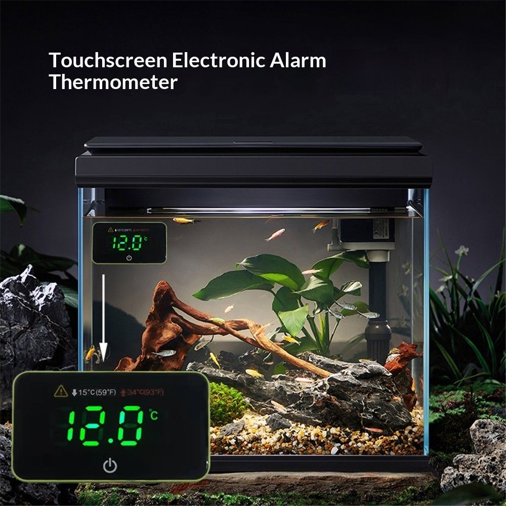 2pcs Aquarium Digital Thermometer with LED Touch Screen - Stick-on Fish Tank view 3