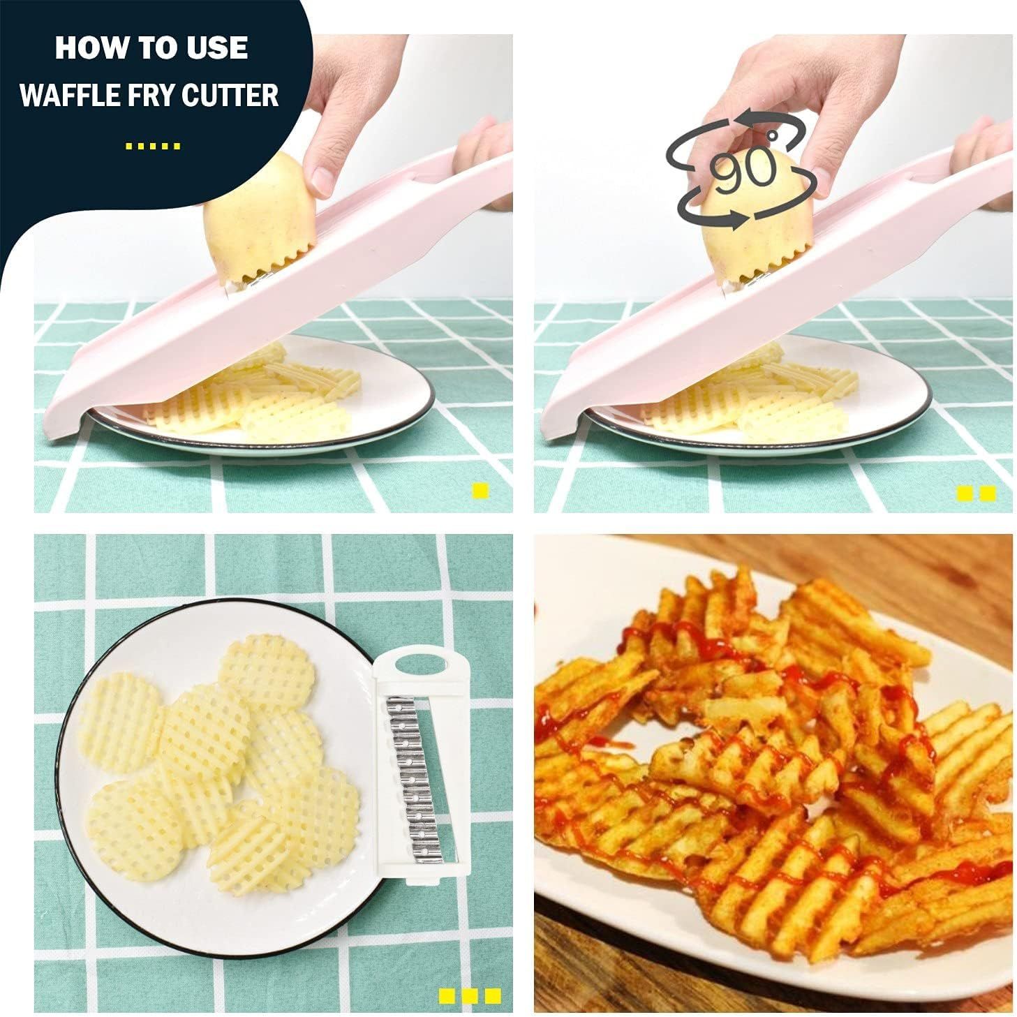 Mandoline Slicer for Kitchen Slicer Vegetable Cutter 5 In 1 Veggie Slicer view 5