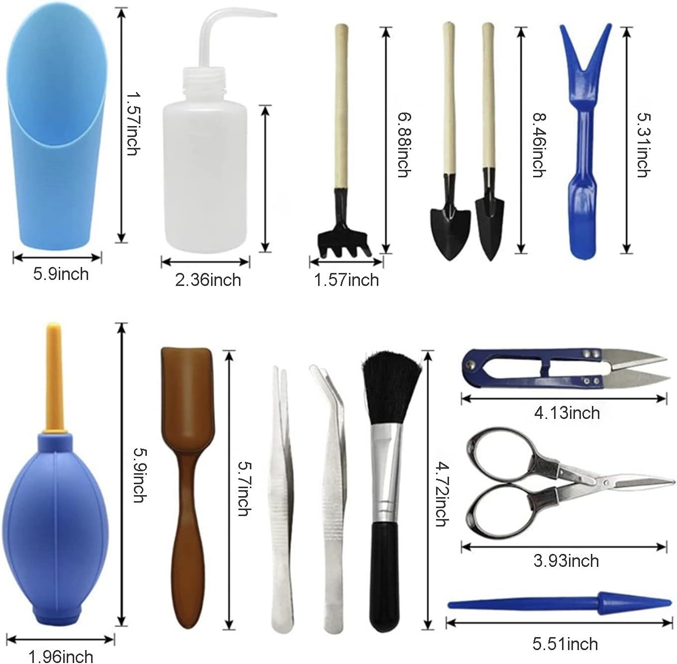 Succulent Tools, 14PCS Garden Planting Tool Set Mini Garden Hand Transplanting view 2