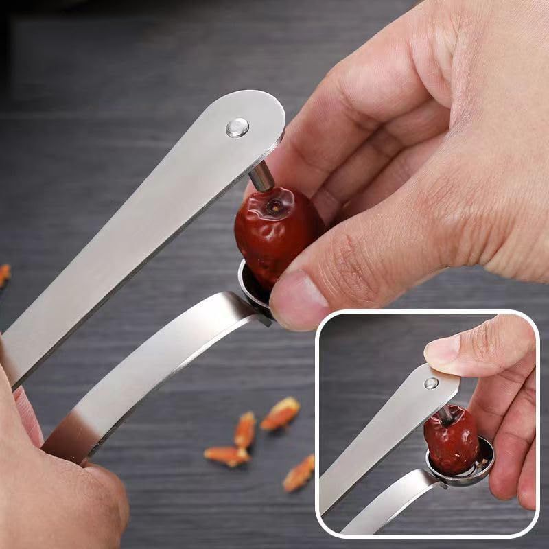 2 Pack Stainless Steel Cherry Pitter Tool – Fruit Core Remover for Cherries view 5