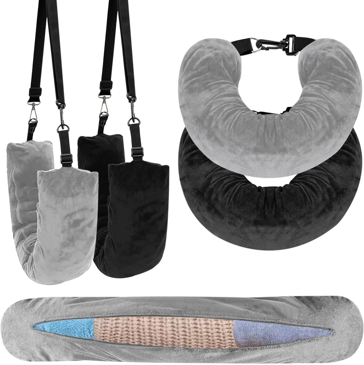 2-Pack Stuffable Travel Neck Pillow — image 1