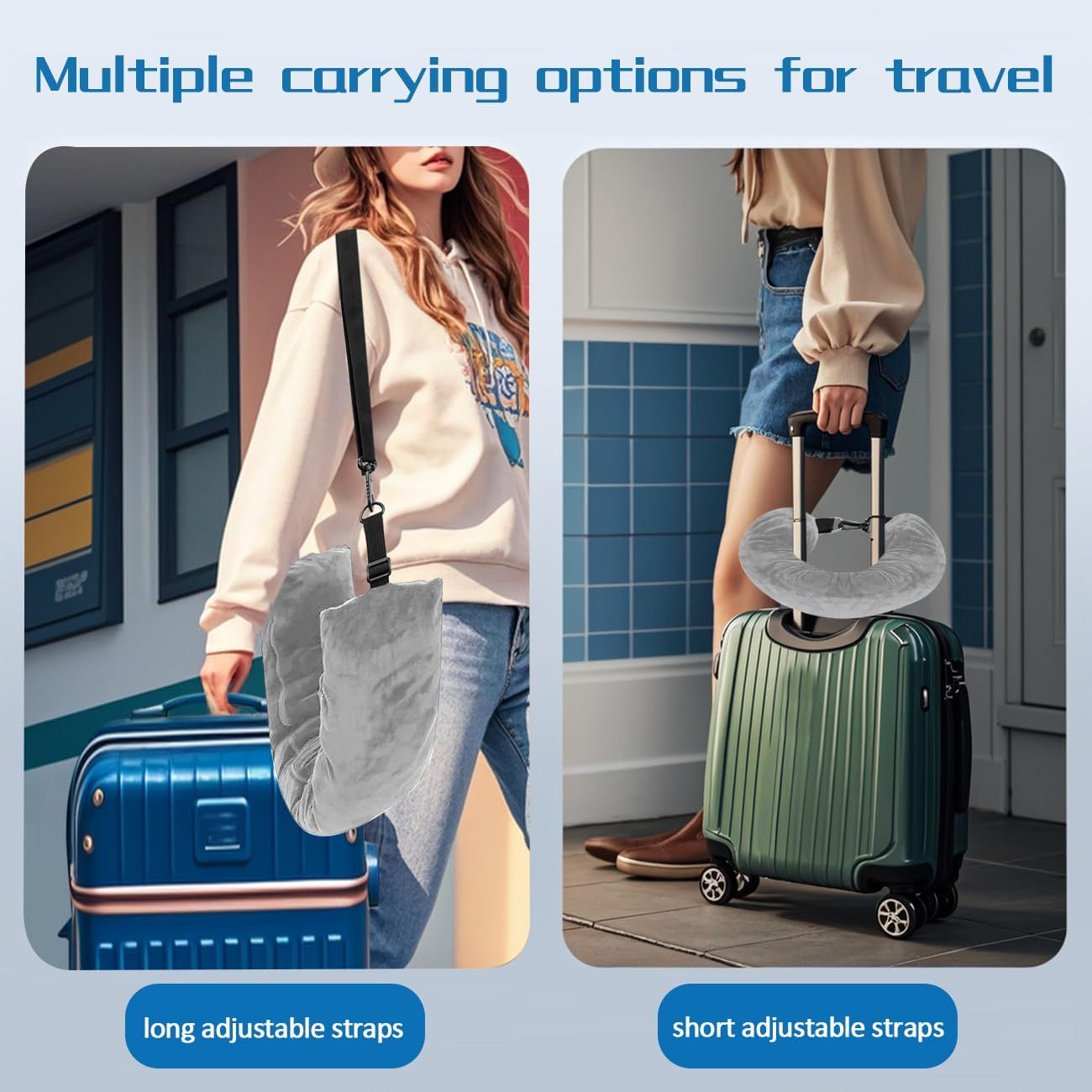 2-Pack Stuffable Travel Neck Pillow view 4