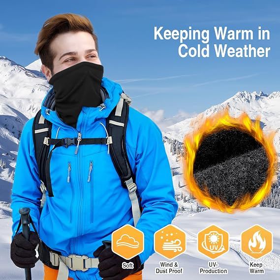 2 Pack Winter Neck Gaiter Warmer for Men&Women view 2