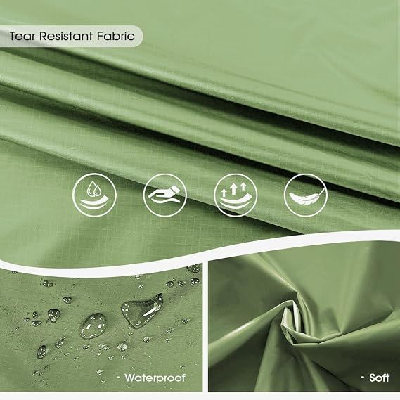 Hooded Rain Poncho for Adult with Pocket view 4