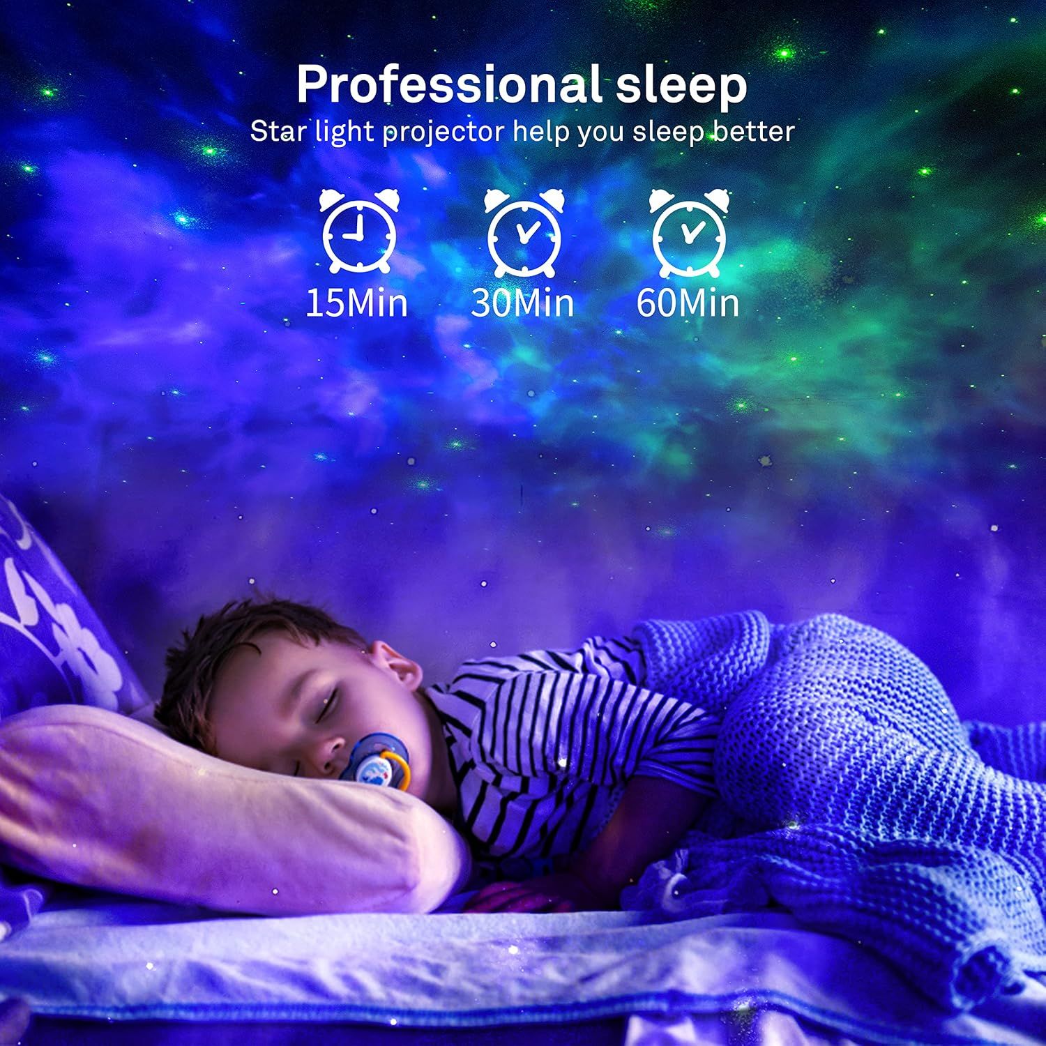 Galaxy Projector,Night Light Star Projector with Bluetooth Speaker, Remot view 5
