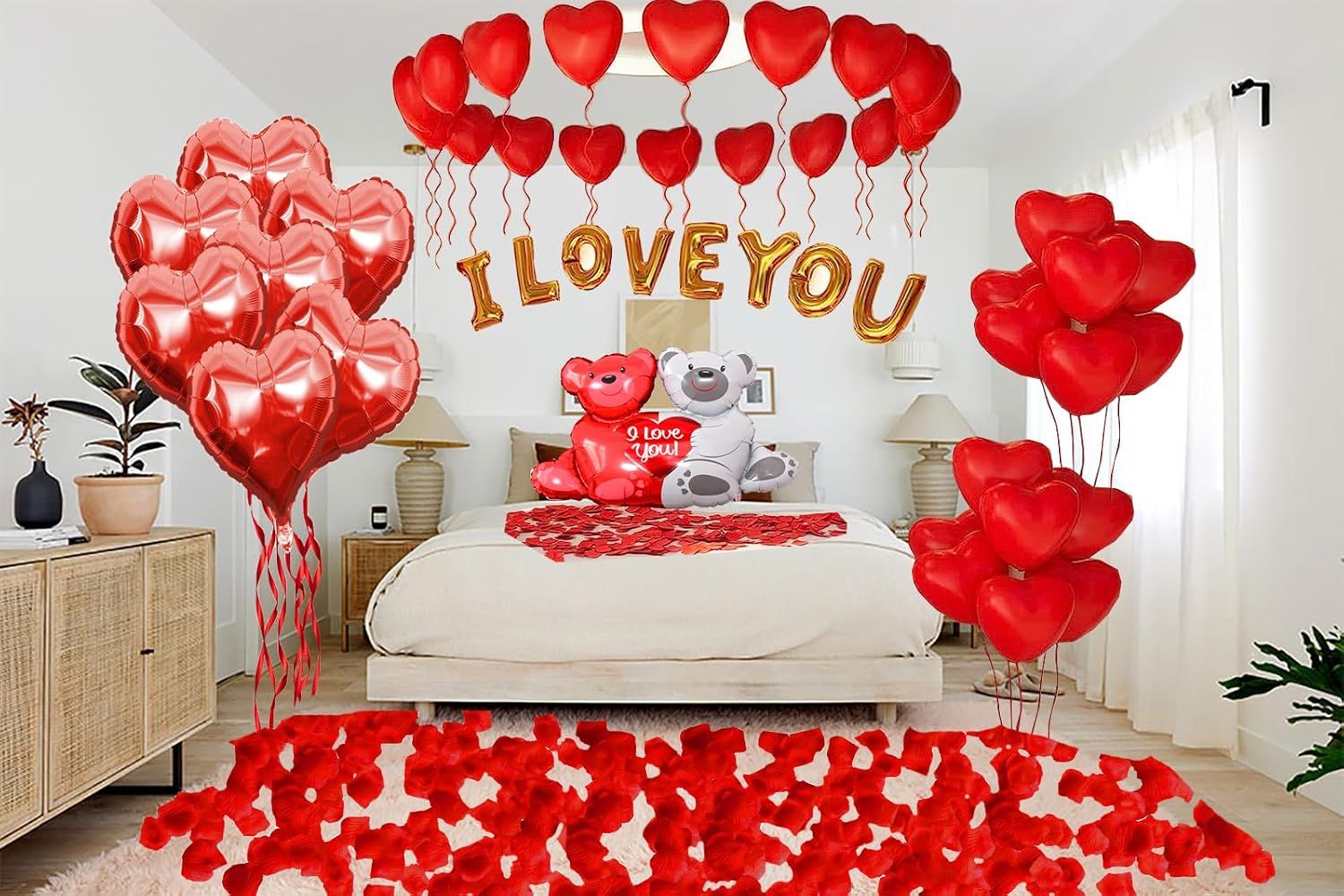 I Love You Balloons And Wedding Balloons Set view 3