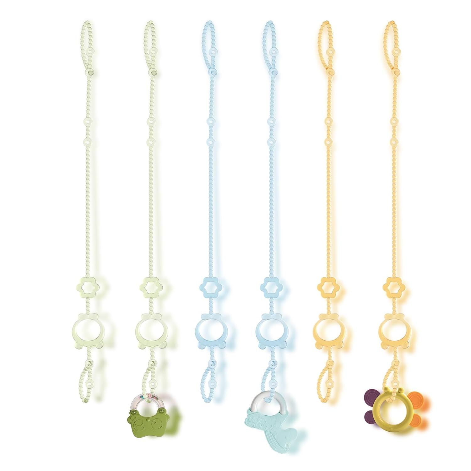 Toy Straps for Baby, 6pcs Adjustable Toy Holder for Stroller Accessories — image 1