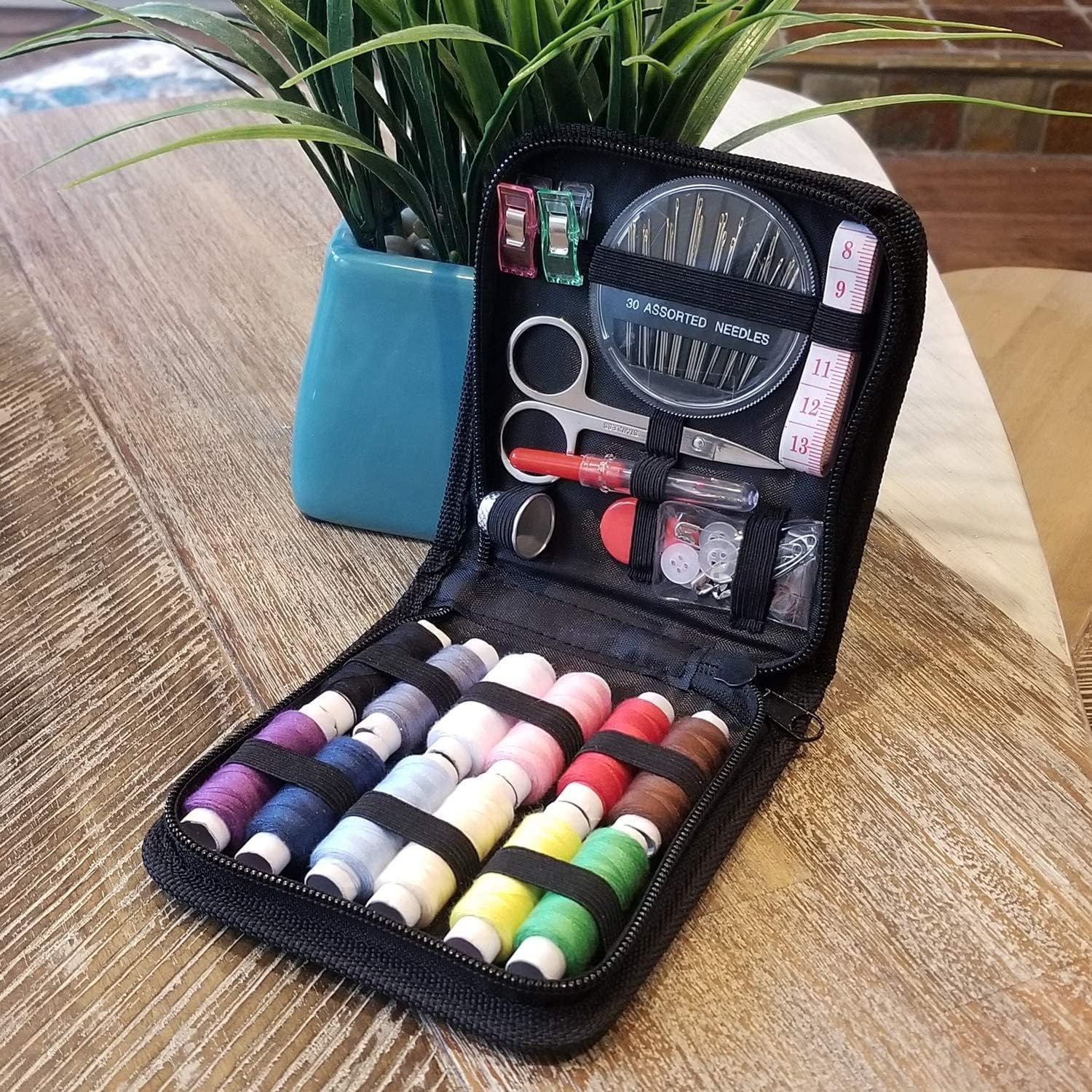 Travel Sewing Kit, 63-Piece Portable Kit for Travel, Includes Scissors view 3