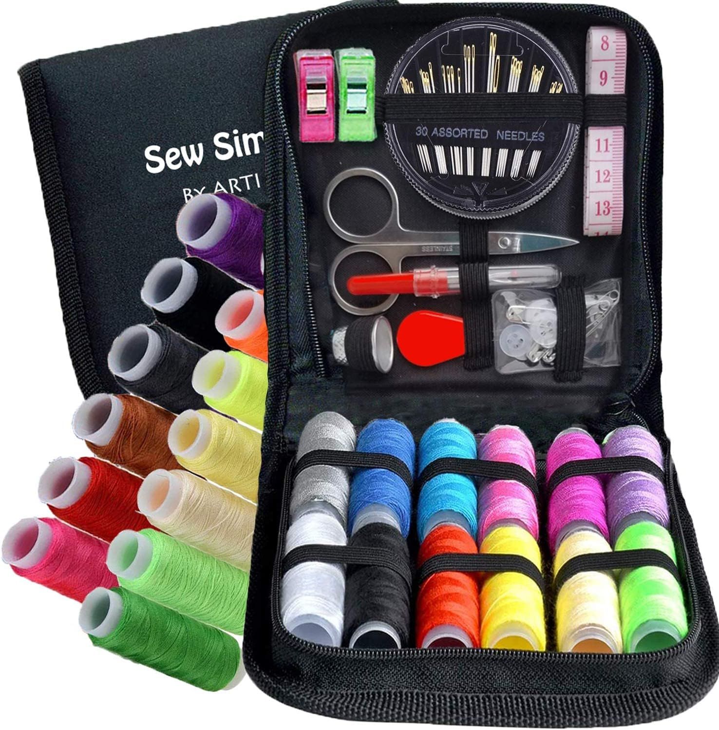 Travel Sewing Kit, 63-Piece Portable Kit for Travel, Includes Scissors view 4