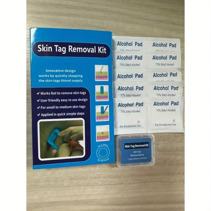Set of 10pcs Skin Tag Removing Tools with Cleansing Swabs for Adult Facial view 3