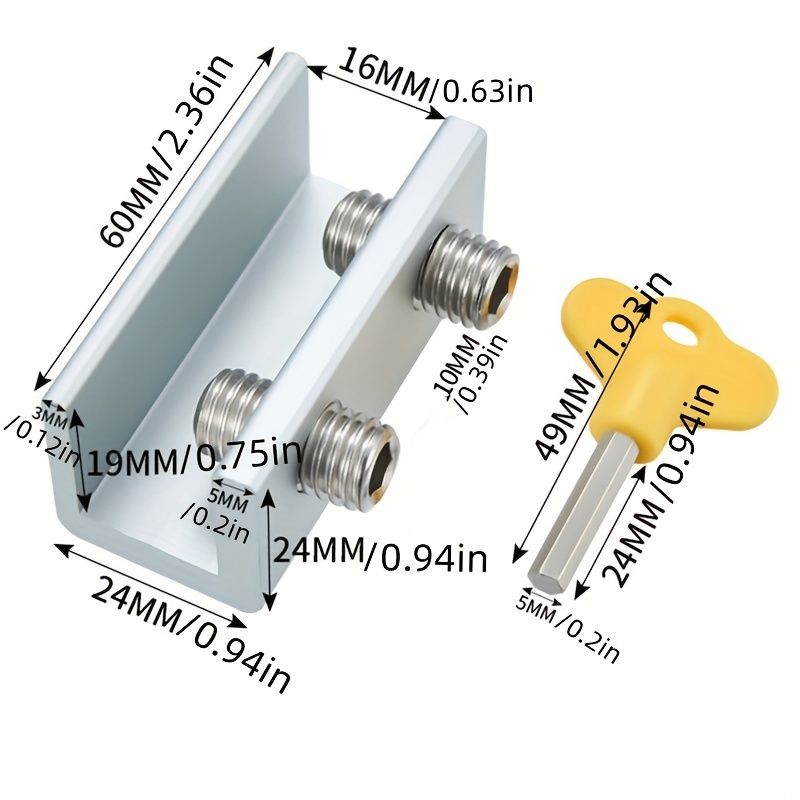 Sliding Sash Stopper, Cabinet Locks Straps, Doors Security Anti-theft Lock view 5