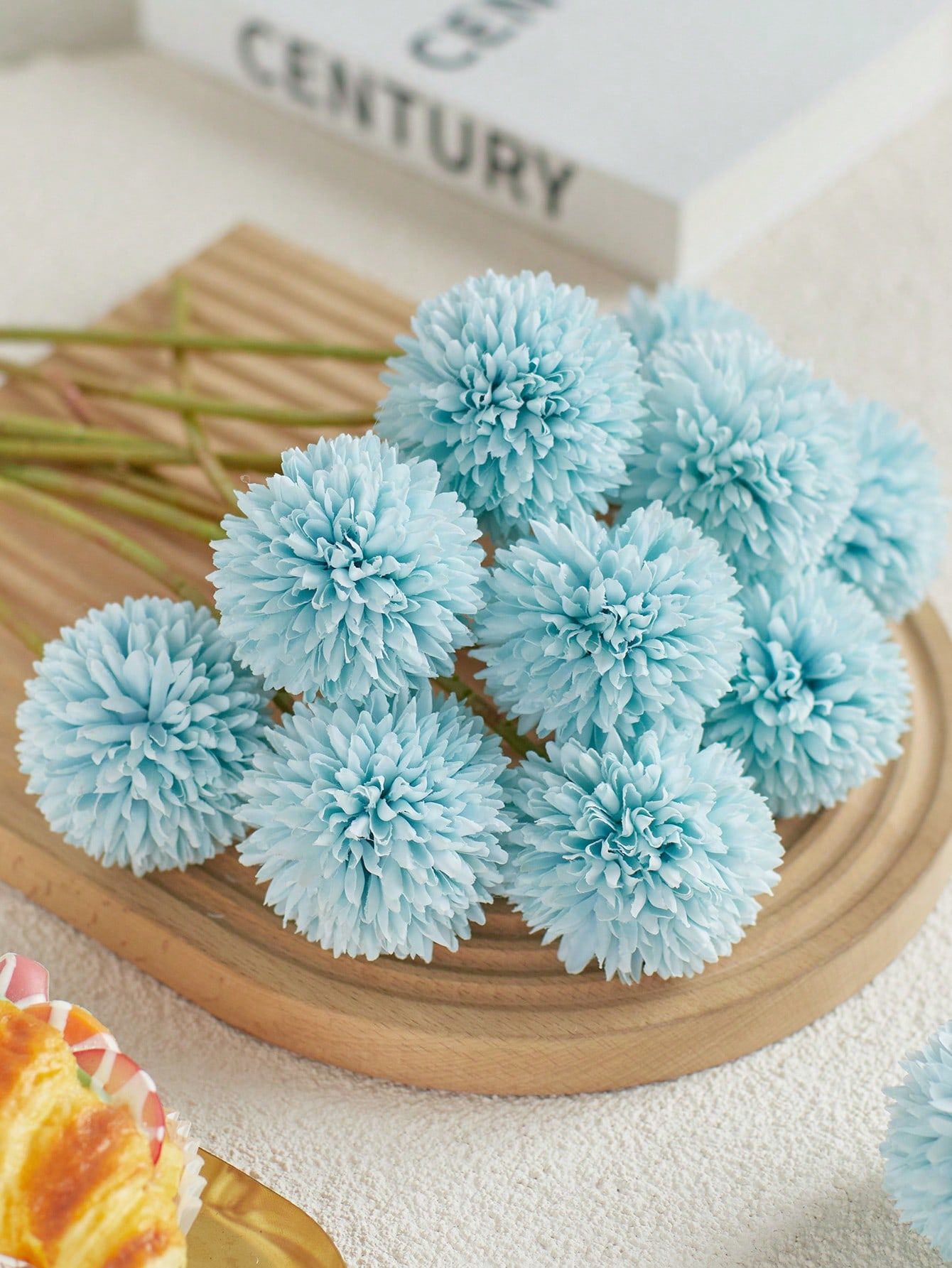 8pcs Artificial Chrysanthemum Ball Flowers Dandelion Hydrangea Arrangement